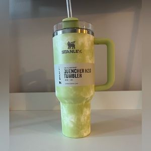 STANLEY 40oz QUENCHER TUMBLER citron green tie dye limited edition